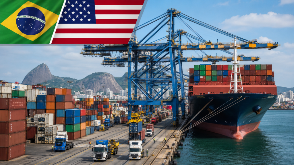 Novas tarifas dos Estados Unidos ampliam pressão sobre exportadores brasileiros Novas tarifas dos Estados Unidos ampliam pressão sobre exportadores brasileiros
