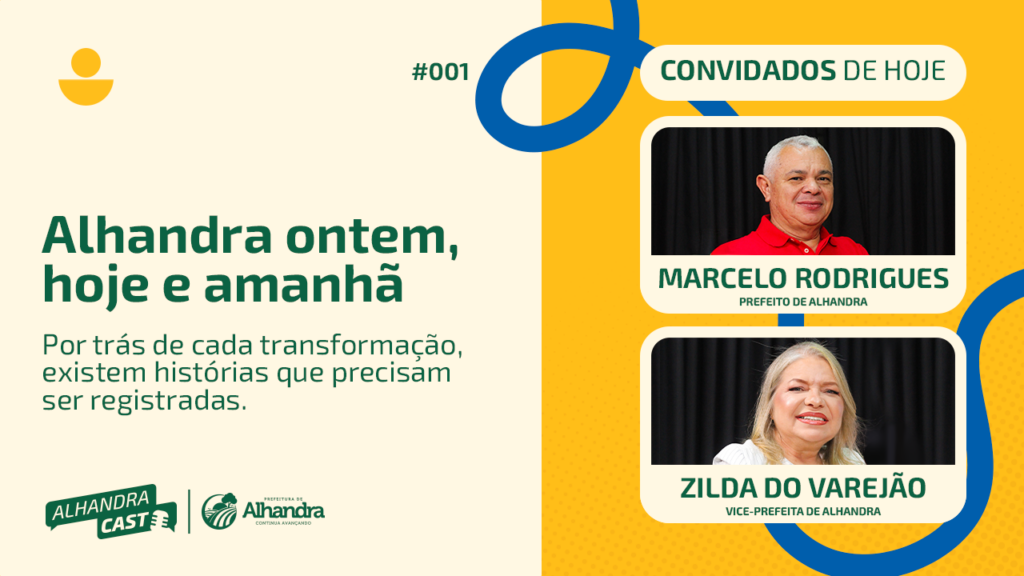 EP.1 - AlhandraCast - Alhandra Ontem, Hoje e Amanhã - Prefeito Marcelo Rodrigues e Zilda do Varejão