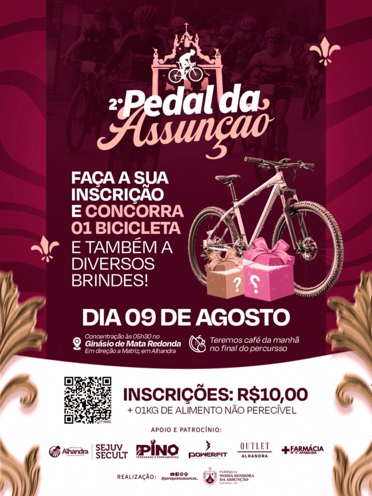 2º Pedal da Assunção abre inscrições e une fé, esporte e solidariedade em Alhandra