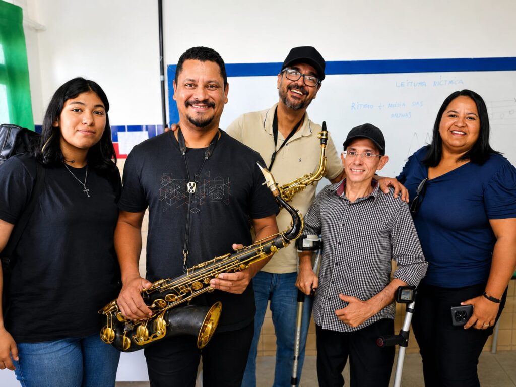 Filarmônica 5 de Maio, de Pedras de Fogo, participa de oficinas de música em Timbaúba
