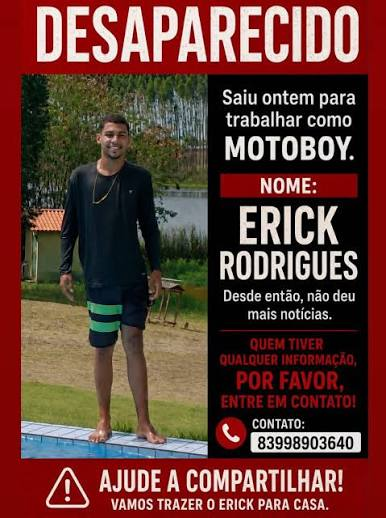 Motoboy desaparecido em João Pessoa teria sido levado para Caaporã após tortura, diz polícia