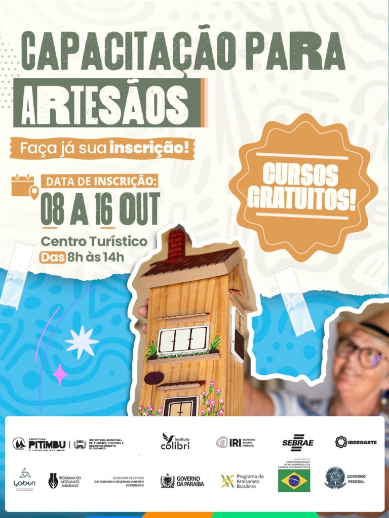 Prefeitura de Pitimbu abre inscrições para cursos gratuitos de capacitação para artesãos