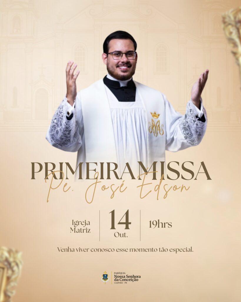 Padre de Caaporã é ordenado sacerdote e celebra primeira missa nesta quarta-feira (14)
