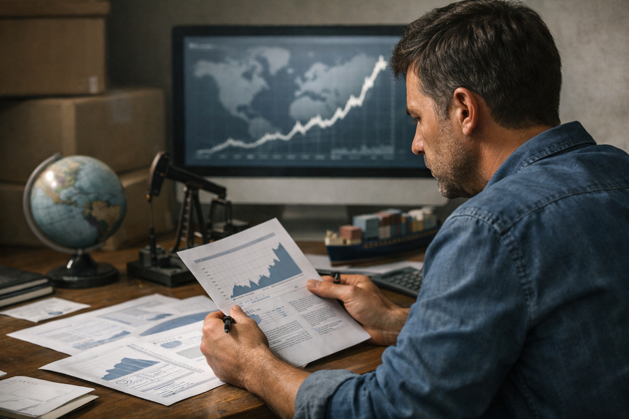 Brent chega a US$ 118 e reacende alerta sobre custos e inflação global Ilustração gerada por IA: A alta do petróleo aumenta a atenção sobre custos e riscos para a economia global.